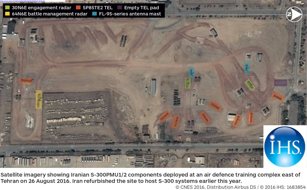 Jeremy Binnie on Twitter "First sat image of S300 in Iran shows TEL & 64N6 seen in Fordow