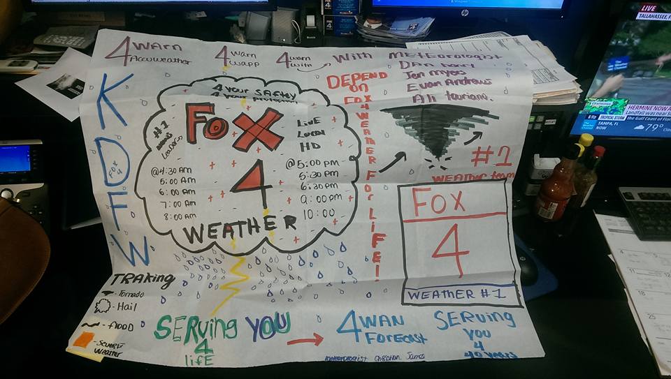 Fox4Weather's tweet photo. Our biggest fan (and future meteorologist) Christian James from @ColemanMS_CHISD sent us our very own FOX 4 poster! https://t.co/U63RxVXdKu
