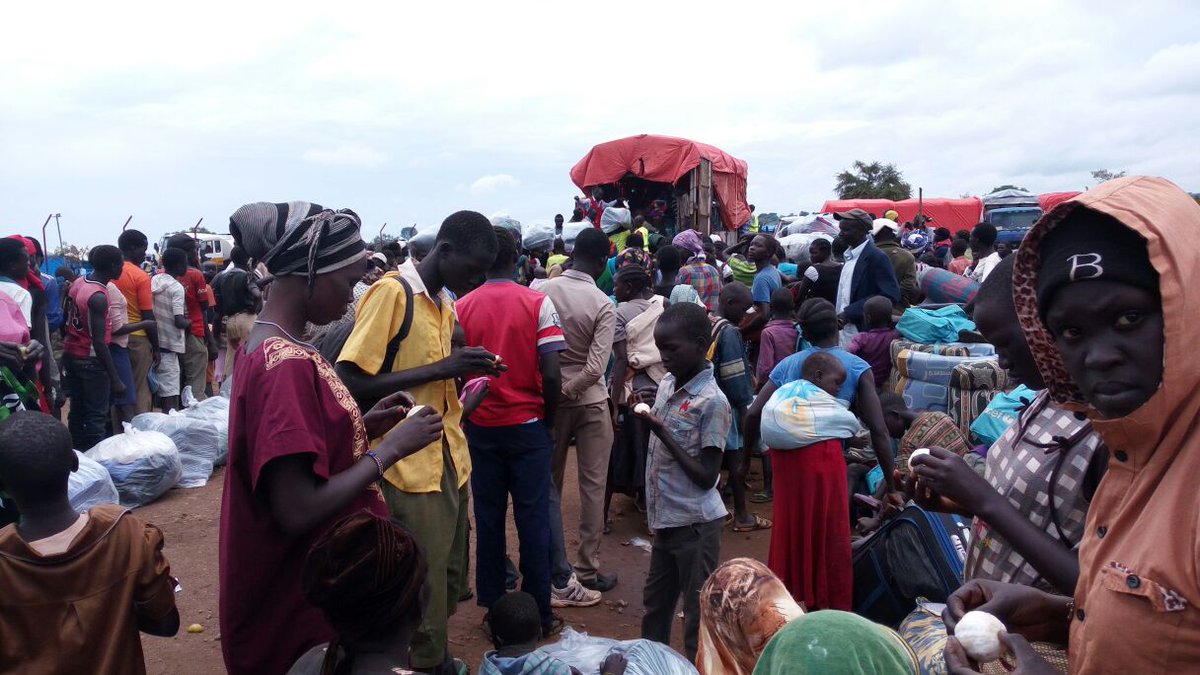 Over 2400 S. Sudan refugees have arrived at Bidi-bidi camp hostedby <a href="/RedcrossUganda/">Uganda Redcross</a> <a href="/UNICEFUganda/">UNICEF Uganda</a> <a href="/unhcr/">UNHCR</a> <a href="/BBCAfrica/">BBC News Africa</a>