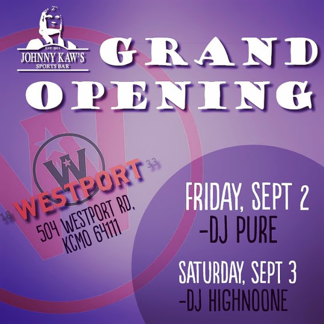 We're opening tonight in <a href="/Westport_KC/">Westport Kansas City</a> at 5!

Cat fans watch the game here
&amp; SHOW SOME LOVE RT US