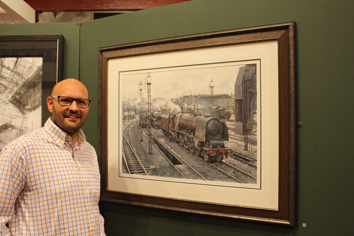 JamesGreenArt's tweet image. A selection of paintings currently on show at Guild of Railway exhibition at Kiddermister Railway Museum.