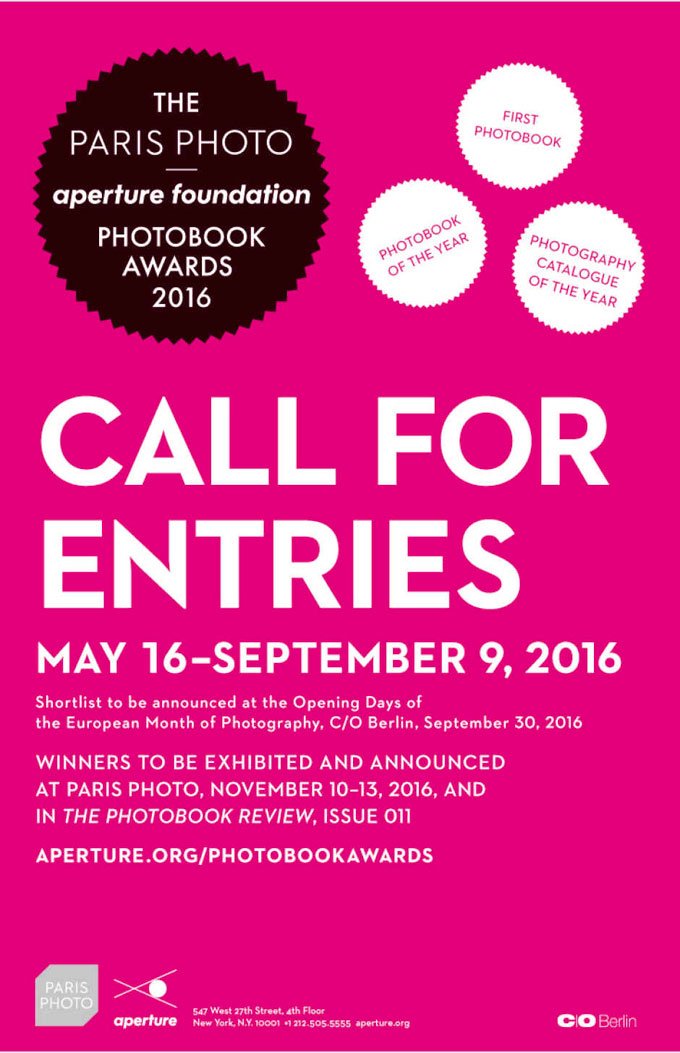 BPDPhotoDiary's tweet photo. Call for #photography entries: The Paris Photo–Aperture Foundation PhotoBook Awards 2016 https://t.co/WBt4OBLzpx https://t.co/jpfYbsRlj6