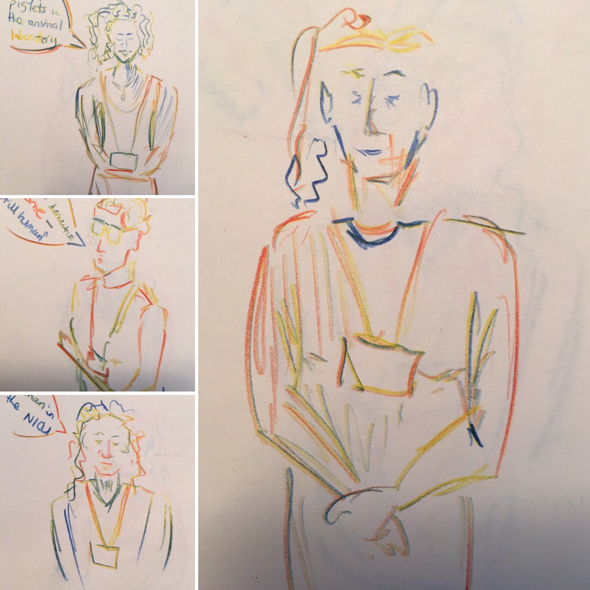 AndyBalmer's tweet photo. In honour of @LynnePencil and @morgancentre I braved some quick sketches of conference speakers at #4s2016 #EASST https://t.co/dyILHUzYza