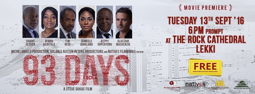 NativesfilmWX's tweet photo. @houseontherockc is inviting you to the Exclusive Premiere of #93daysMovie on Tuesday 13-09-2016 Admission is FREE! https://t.co/YDO5nSwJ29