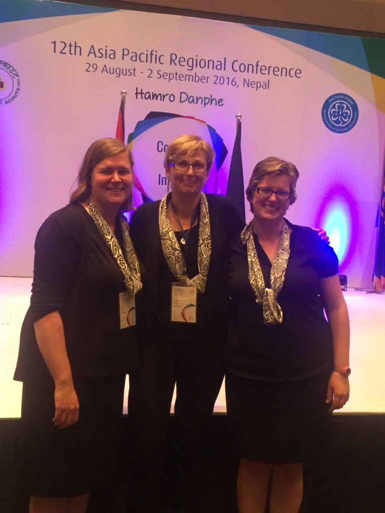 ktecollins's tweet photo. Ka kite from @GirlGuidingNZ delegation at #APRC16. Tours start tomorrow #girlguidesgoplaces https://t.co/DCpFny0uWk