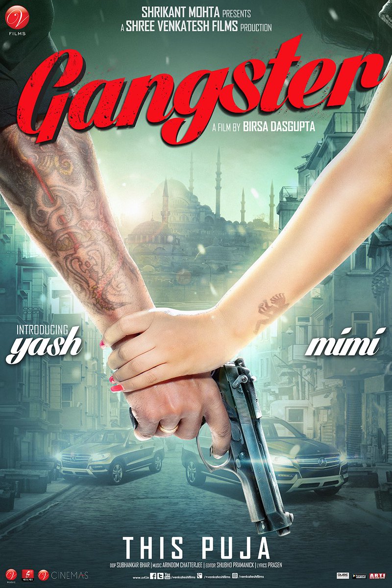 Teaser poster of Bengali film #Gangster, a film by Birsa Dasgupta. Stars debutant Yash Dasgupta and Mimi Chakraborty