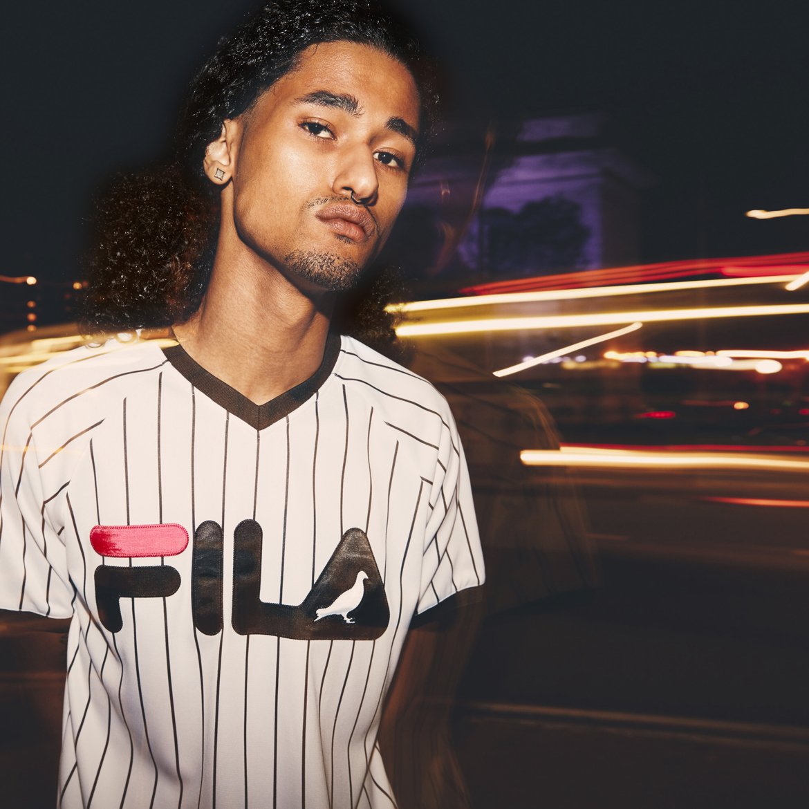 FILAUSA's tweet photo. The #FILAxStaple V-Neck Baseball Jersey is available now! https://t.co/ofAKrXC1Gj https://t.co/50keZDT8l3