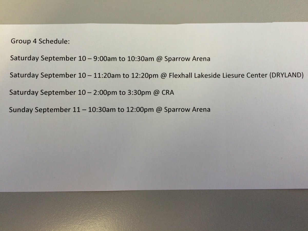 HawksHockeyDev's tweet photo. Schedule group 3 and 4. https://t.co/DjxEKG7Huw