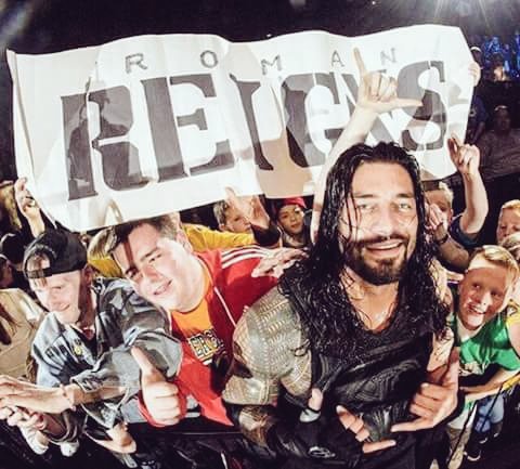 PriankaPrasad's tweet photo. The Emperor who never puts his Empire down. So honoured to support @WWERomanReigns n a proud member of Roman Empire https://t.co/idpujgyFo1