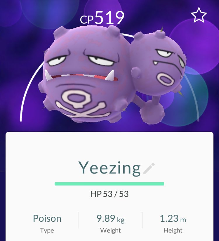Smithy_TV's tweet image. So, I caught a Weezing. Would be rude not to change it's name to this