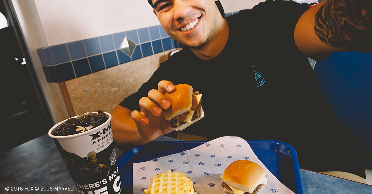 WhiteCastle's tweet photo. CRAVERS: Snap a pic with X-Menu sliders & challenge your friends to test their taste buds with #HowBraveIsYourCrave. https://t.co/9NRBaW1b69