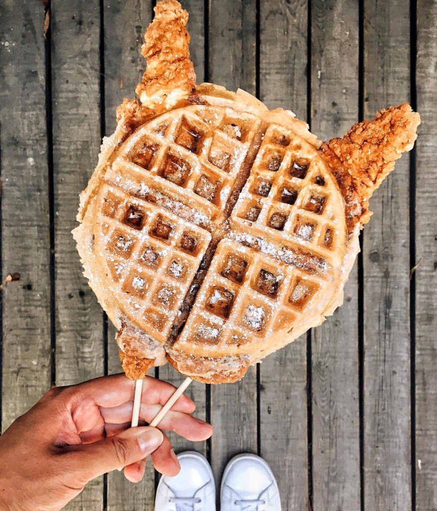 County Fair At LA County Fair Chicken with waffles on a stick (H/T