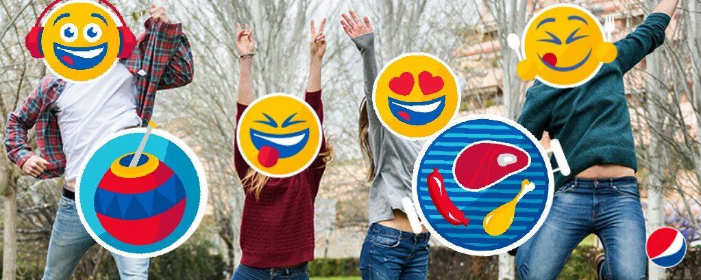 PepsiArgentina's tweet photo. #DeciloConPepsi usando los #PepsiStickers. ¡Está tan bueno como juntarte con tus amigos a ver un partido! https://t.co/98c16oiiGh