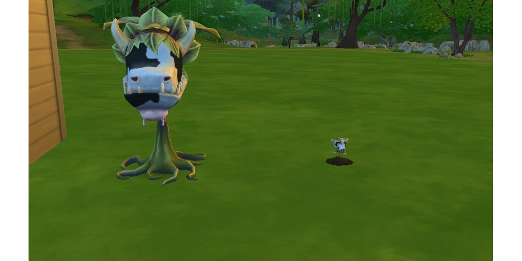 SuperSimmerBabe's tweet image. Thinking about starting a army of cowplants  #TheSims4 @TheSims