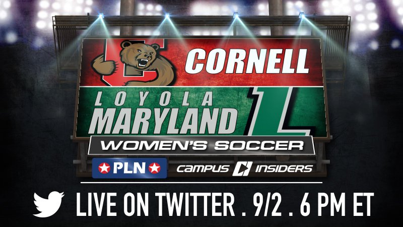 CampusInsiders's tweet image. .@LoyolaHounds &amp;amp; @CornellSports fans! Watch tonight's WSOC game LIVE on @twitter! #PLSoccer