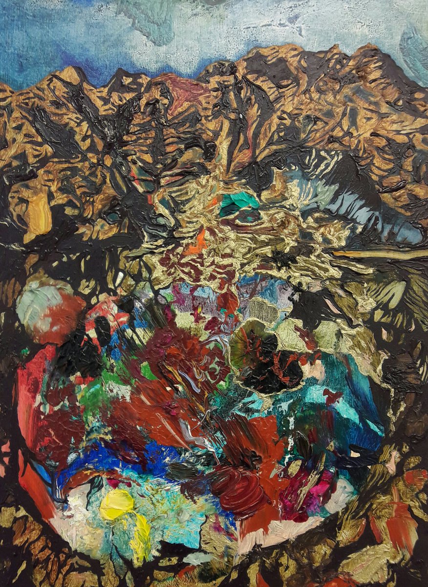 Avnjuter Roger Mettos nya alster på #GalleriThomassen #kärtåterseende #vernissage