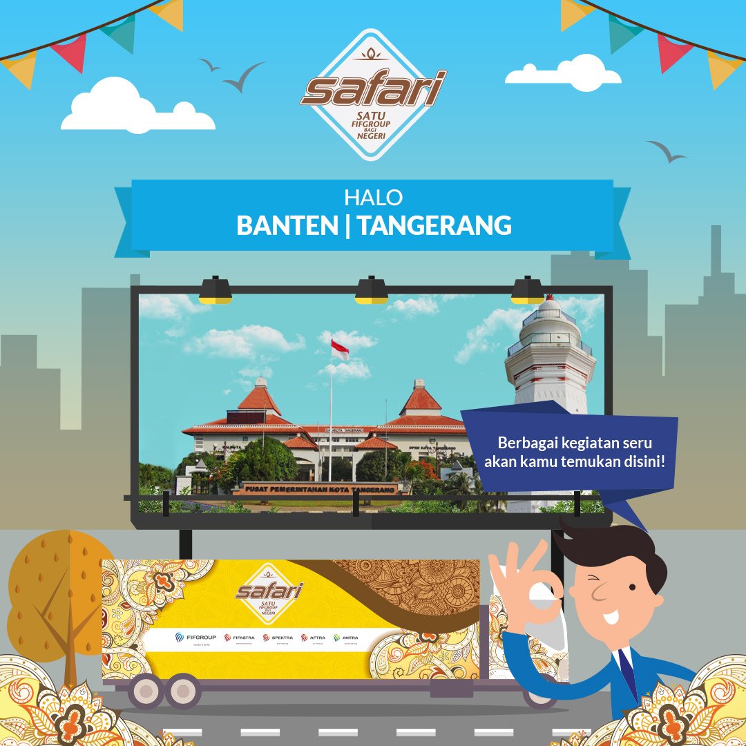 FIFCLUB's tweet photo. Halo Banten dan Tangerang. Ikuti berbagai aktivitas seru di sini! #SafariFIFGROUP https://t.co/XItOS09BFE https://t.co/Ecs8DCze4H