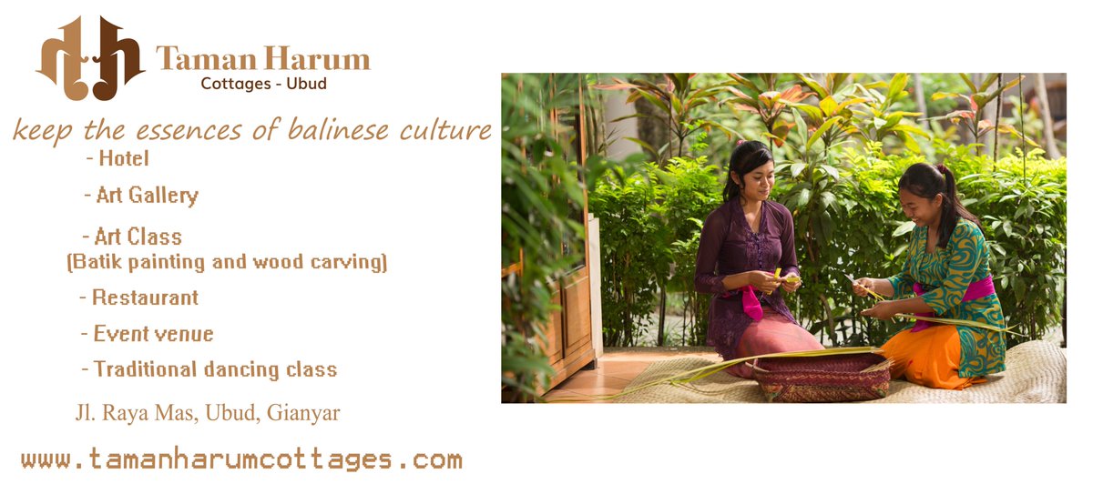 TamanHarum's tweet photo. Get everything you wants on your holiday in Ubud only with Taman Harum Cottages. https://t.co/oFKFzw82R1 #ttot #bali https://t.co/QzxSwbphP3