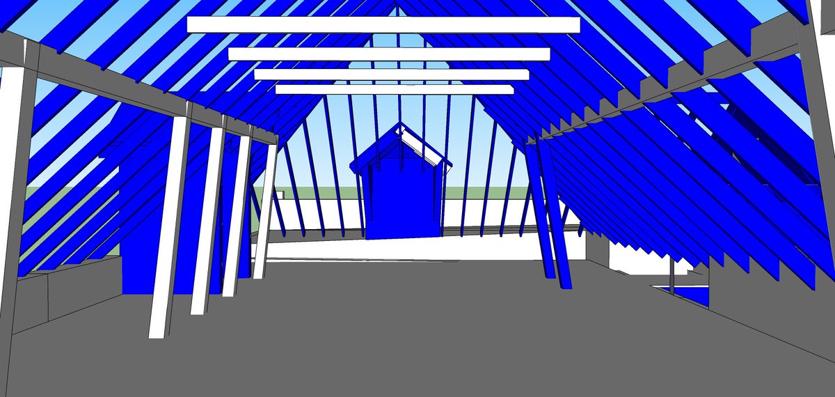 Centric_Develop's tweet photo. About to get into real schmatic design with the @SketchUp framing model. #Exported #Revit #Model #CDSDesign https://t.co/YTFmpPRBP8