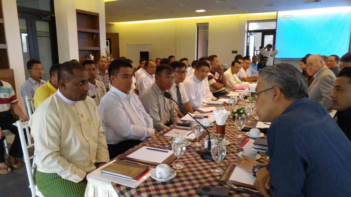 thaiembmyanmar's tweet photo. Discussing potential Thai-Myanmar collaboration in the hotel &amp; tourism industry with Ngwe Saung Hotelier Association https://t.co/2iSW23ynoj