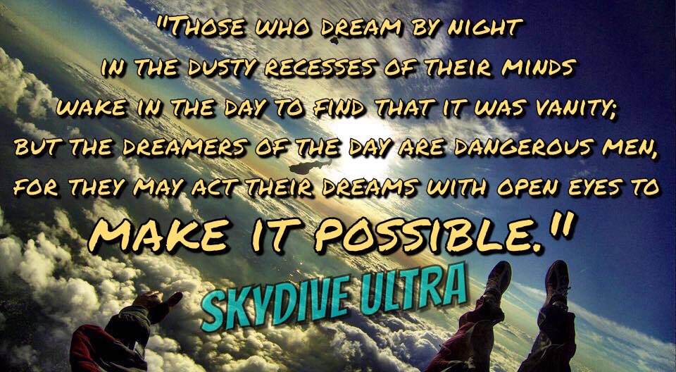 #SkydiveUltra is the world's first and only tandem #skydive #running race. SkydiveUltra.com