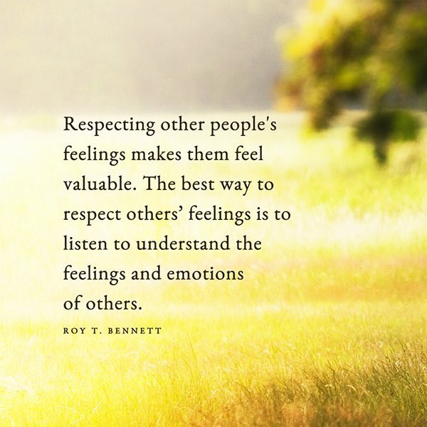 respect others feelings