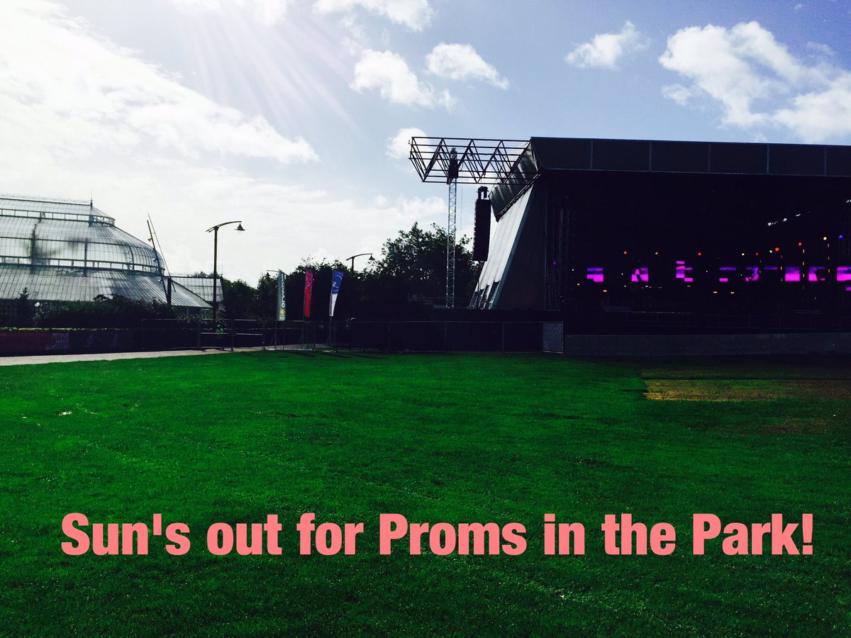After yesterday's 💦💦The sun is out in Glasgow!🌞 <a href="/bbcproms/">BBC Proms</a>