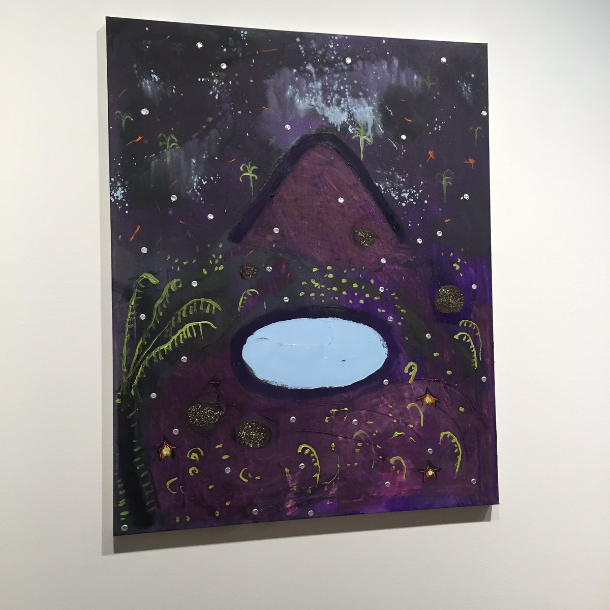 Interesting new works by #anaprata #pippyhouldsworth gallery - this purple mountain a favourite -