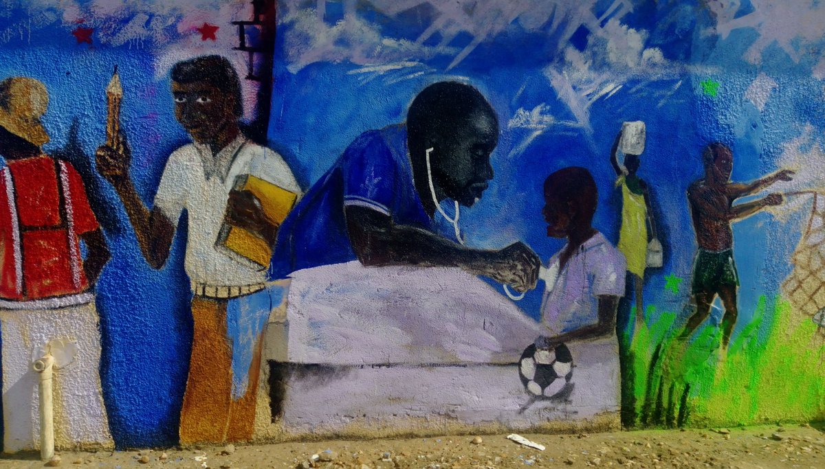drrebeccainjuba's tweet photo. Reviving the heart of the nation. Public art spreading across #Juba #SouthSudan. #anataban &amp; creative imagining https://t.co/R42QB3I5ct