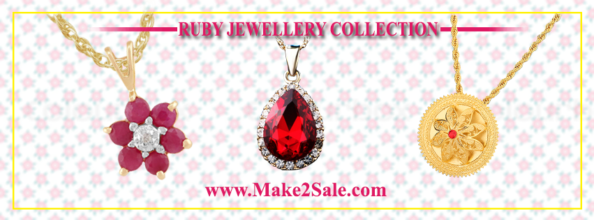 Find Ruby Jewellery like as Necklaces,Bracelets,Earrings, and Ring Manufacturer, Wholesaler at #Make2Sale