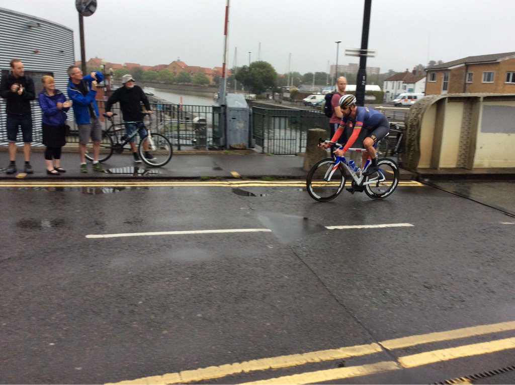 Bradley Wiggins passing <a href="/PumpHseBristol/">Pump House Bristol</a> on his final road race. #tourofbritain #teamwiggins