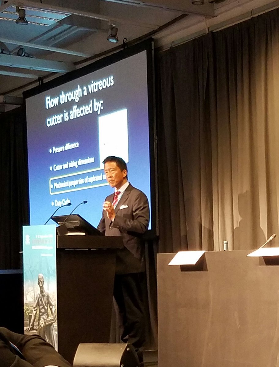 Hypersonic vitrectomy "could revolutionize the way we do surgery" says Carl Awh. #EURETINA16 <a href="/BauschRetina/">Bausch + Lomb Retina</a>