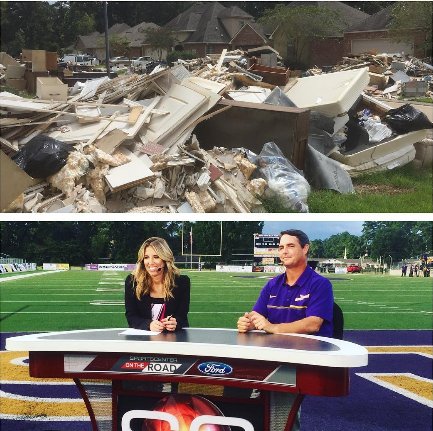 SportsCenter's tweet image. With football's return, community of Denham Springs, LA begins healing after devastating floods. (via @Sara_Walsh)
