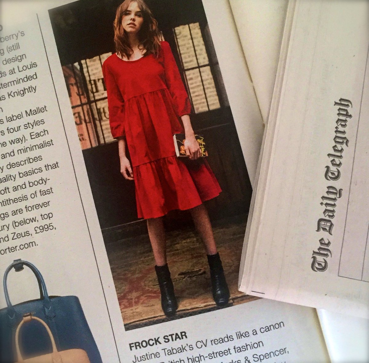 Thanks to @_swarburton <a href="/Telegraph/">The Telegraph</a> for fab words and pic from my first season. Amazing. <a href="/TeleFashion/">Telegraph Fashion</a> #makeitbritish