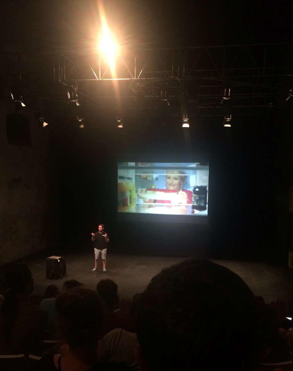 LucieKal's tweet photo. Mick Griffin explains good practice of #Sales on the difference between cinema #ads and movie trailers! #BabelCamp https://t.co/2WPYSRhLbl