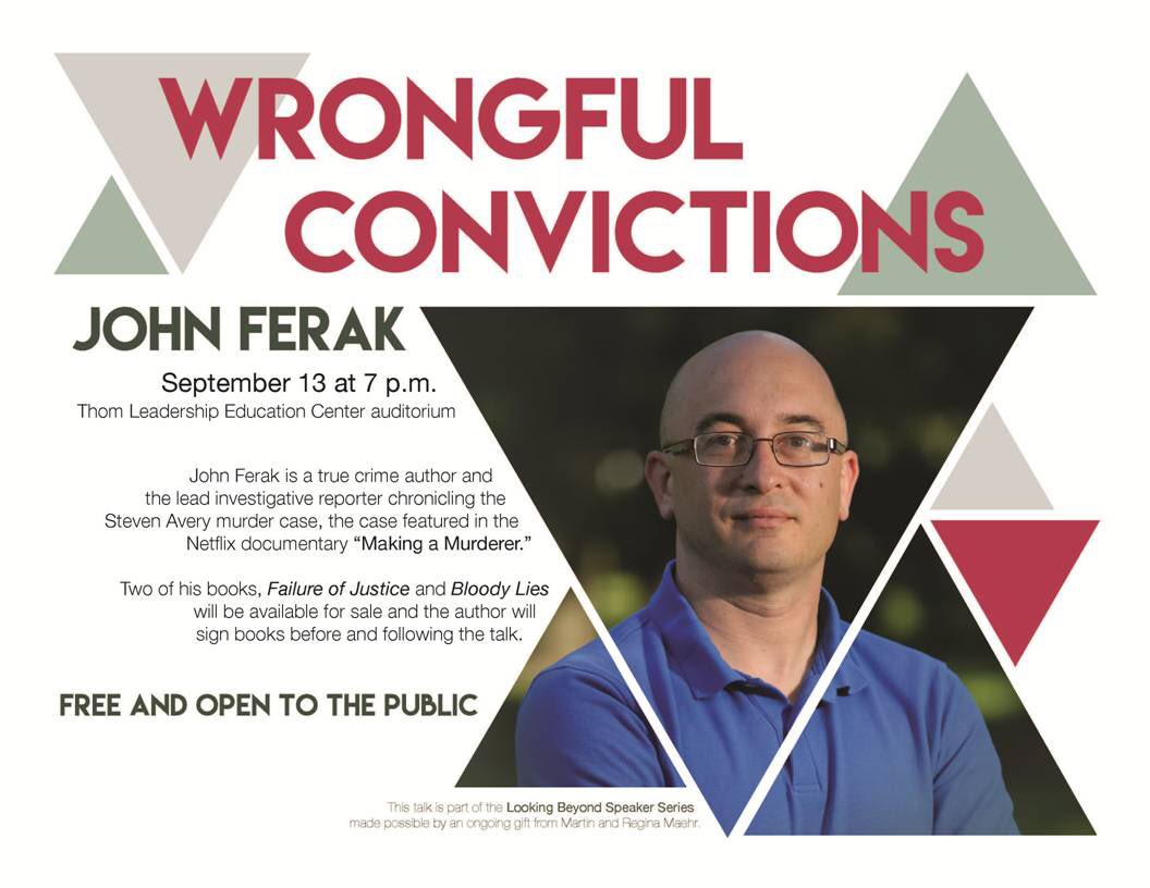 Interesting and locally relevant speaker John Ferak coming to @CUNE. We'll have books for sale. #DeathPenaltyDebate