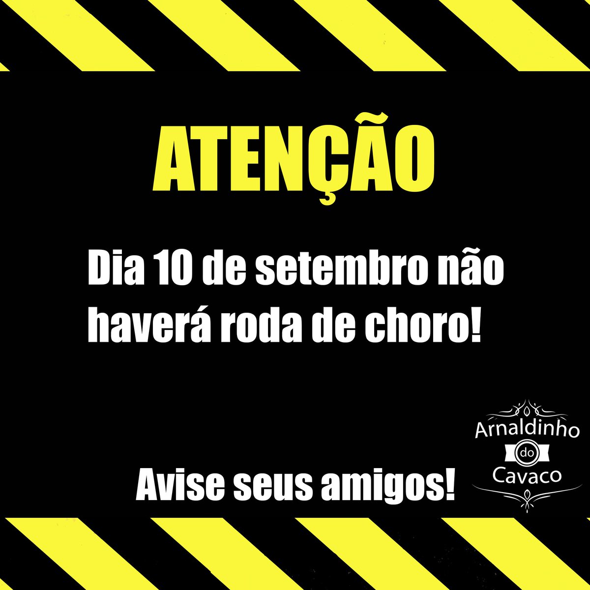 Hoje não teremos nossa tradicional roda de choro, até semana que vem!!!