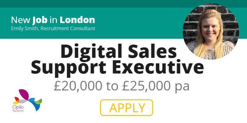 Opilio's tweet photo. NEW! Digital Sales Support Executive - £20,000 to £25,000 - London #Adpoint #Salesforce  https://t.co/b7nFQXrAW4 https://t.co/JzIN1cR7mM