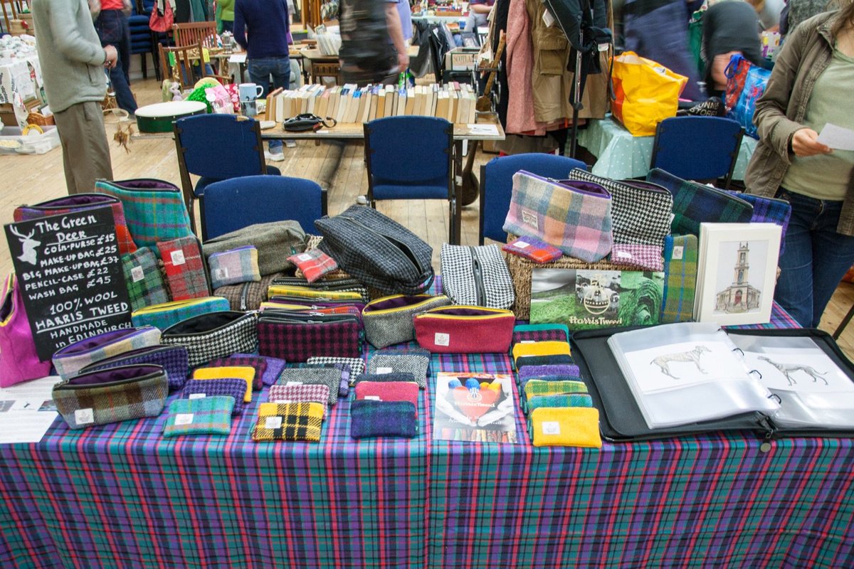 TheGreenDeerUK's tweet photo. Come & see us at #StockFlea! #vintage #market #handmade #HarrisTweed #accessories Furniture by @AroundCornerArt https://t.co/C2oWSxv6Q4