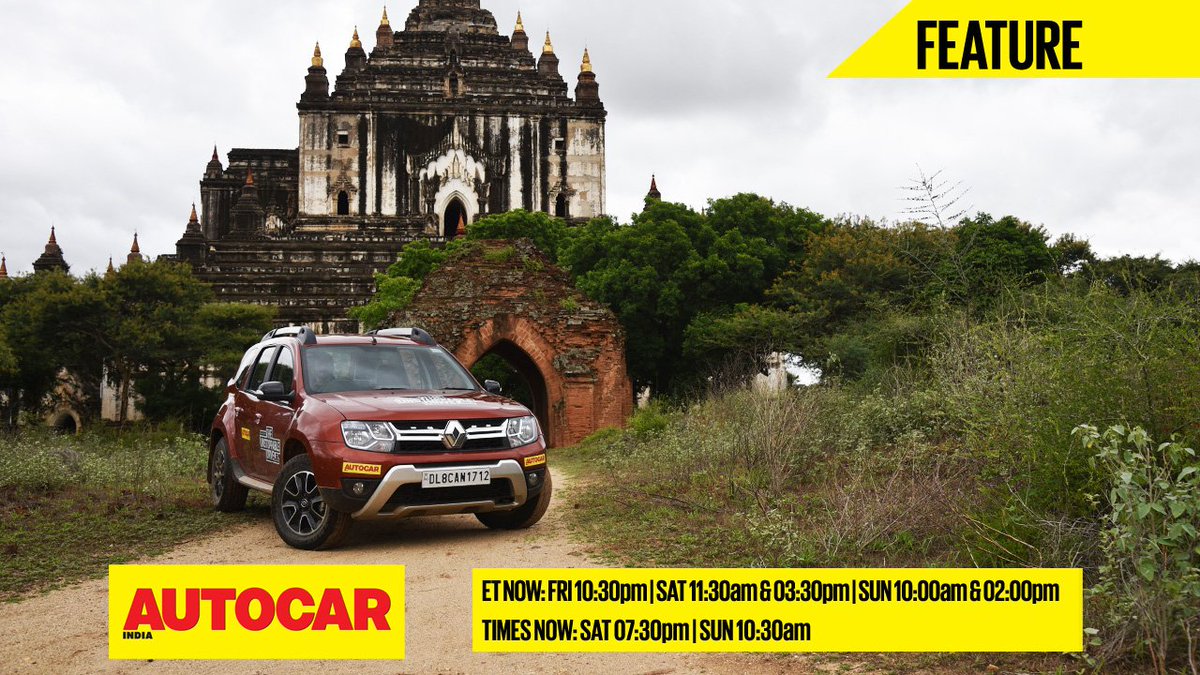 autocarindiamag's tweet photo. Tune into #TheAutocarShow at 3.30 @ETNOWlive to catch part 1 of our unstoppable #DUSTERdrive from India to Cambodia https://t.co/geAdlArQRP