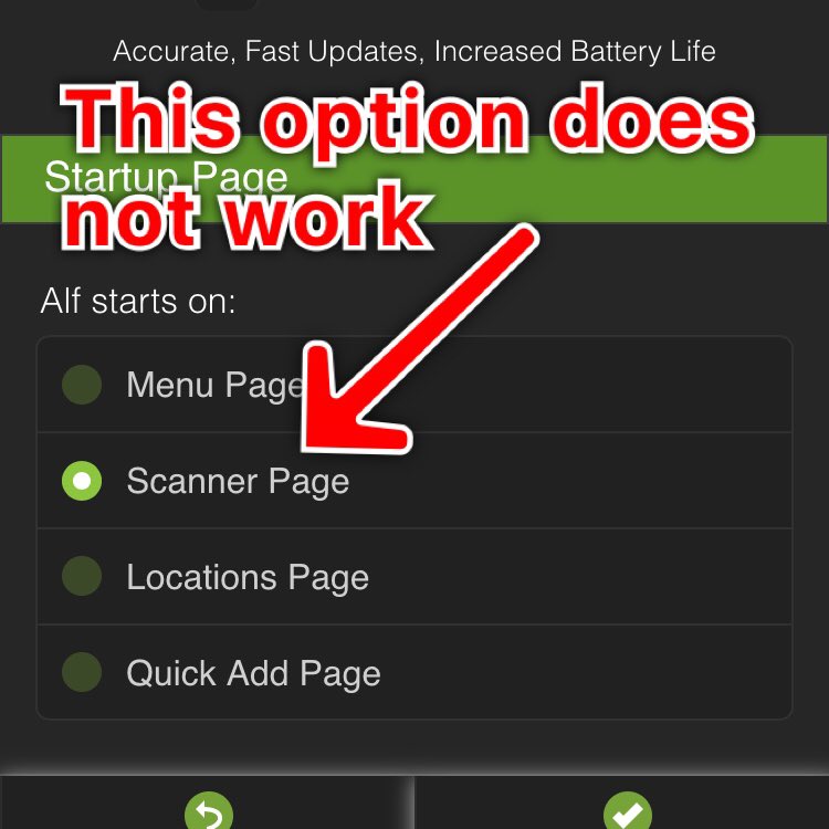 Alf_App's tweet photo. Thnx for feedback. Startup page option broken for scanner mode. Doh!  #fixing #bugfound https://t.co/S7oRxuxfJZ https://t.co/55tZh9vn9d