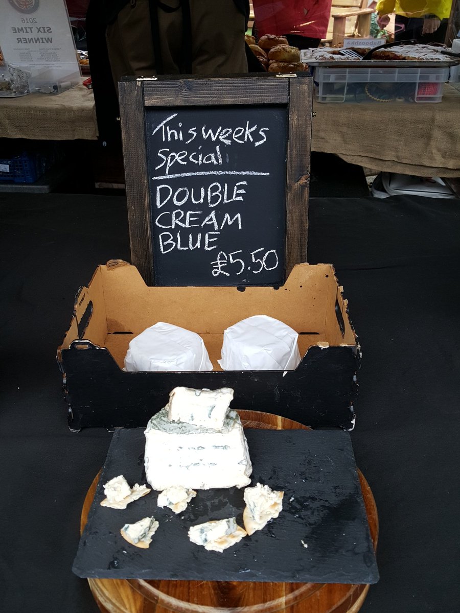 Urmston Market today with some of our fantastic Double Cream Blue...