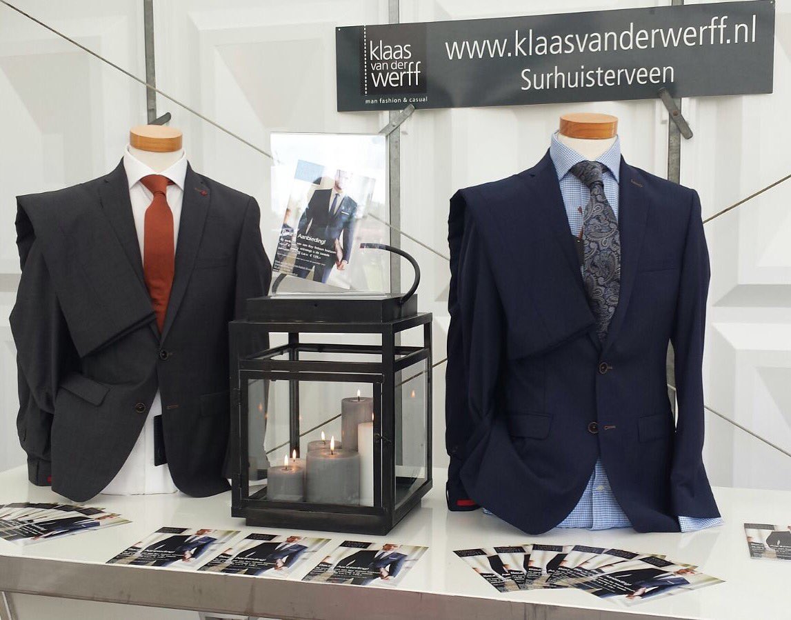 KlaasvdWerff's tweet photo. Vandaag staan we op de beurs bij Concours Hippique Drogeham, met prachtige pakken van @royrobsonmode. #Kvdwerff https://t.co/OSOgwySNOy