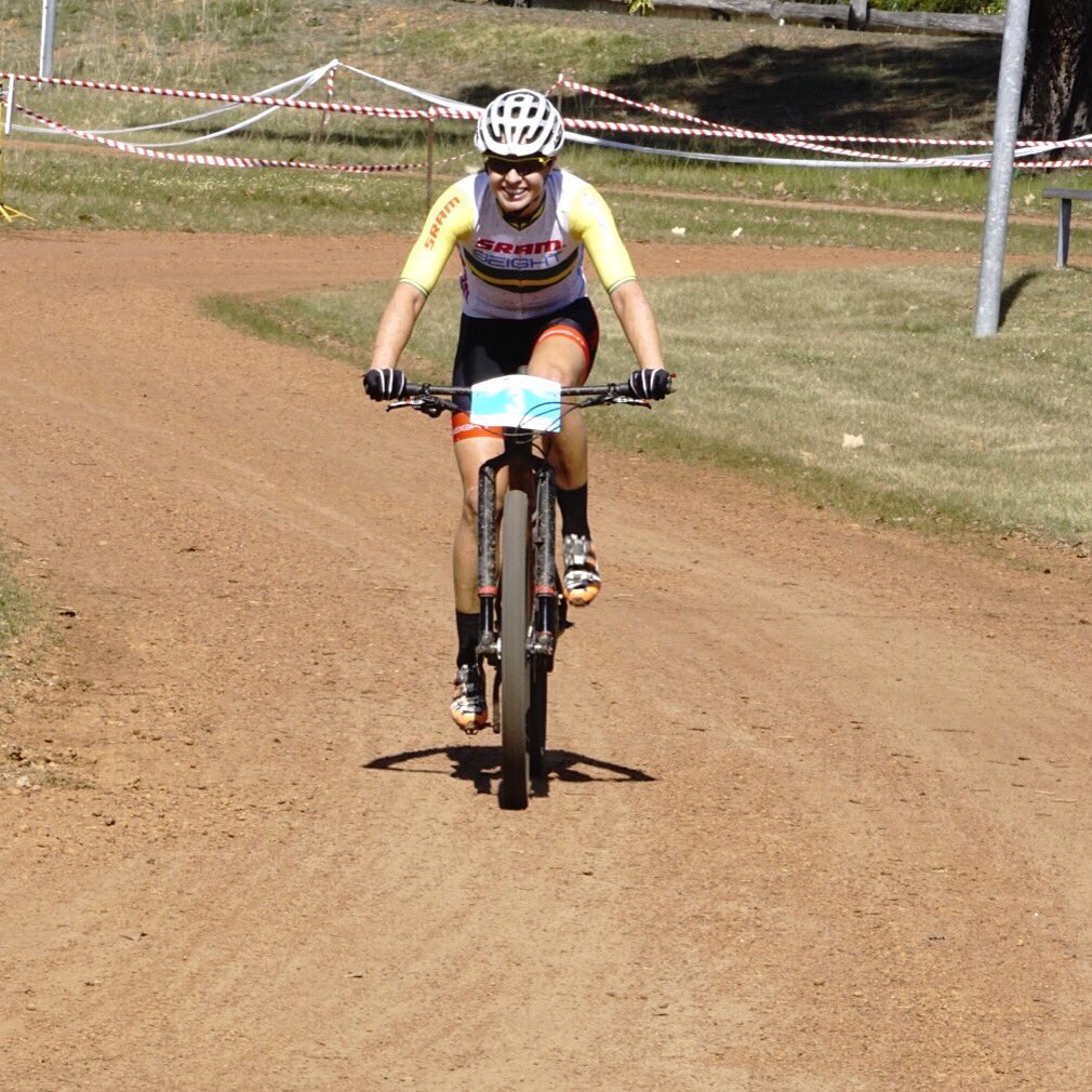 TriEventsWA's tweet image. Peta Mullens is the 1st female 100K Classic rider to cross the finish line at the Act-Belong-Commit Dwellingup 100!