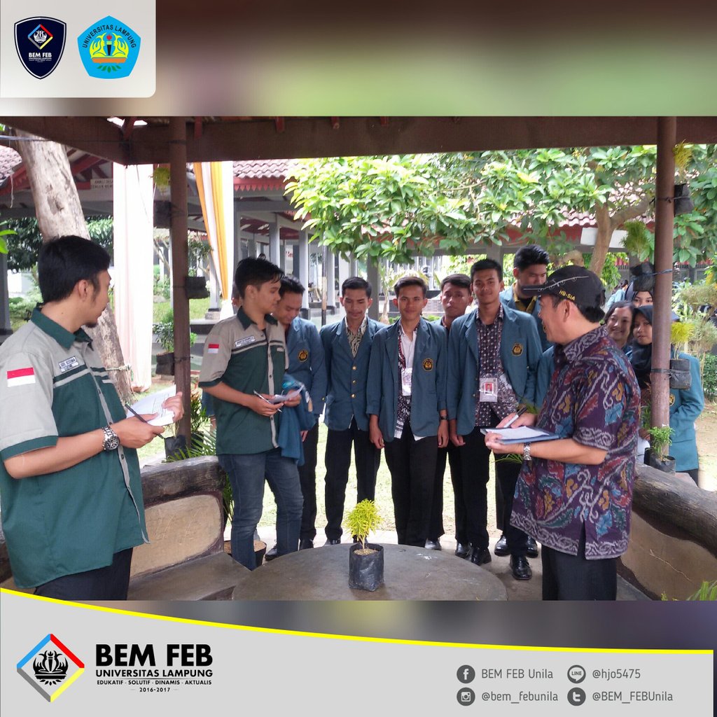 Sesi penilaian gazebo, yg langsung dinilai oleh bpk dekan feb unila