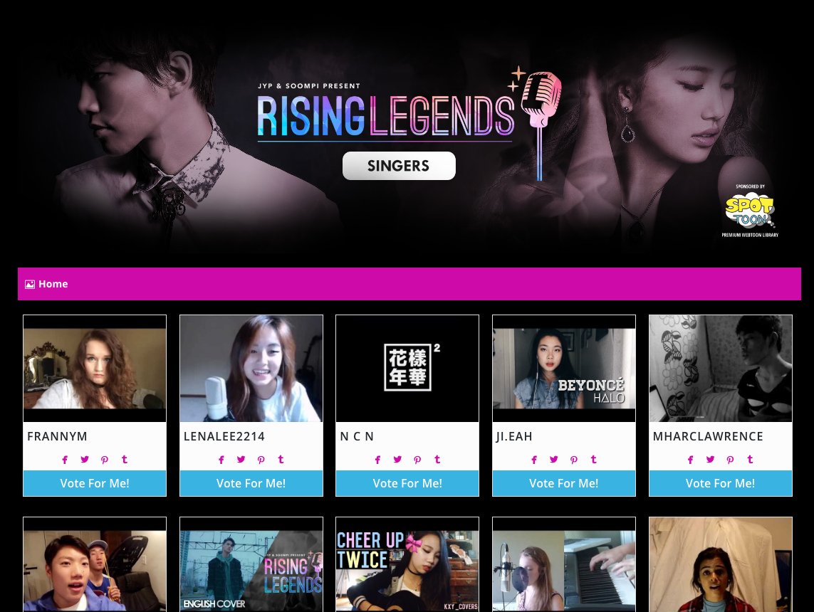 soompi's tweet photo. ...And we're back! Continue voting for your favorite #RisingLegends: https://t.co/UmMB4fHhZq https://t.co/k0bJSuRZJW