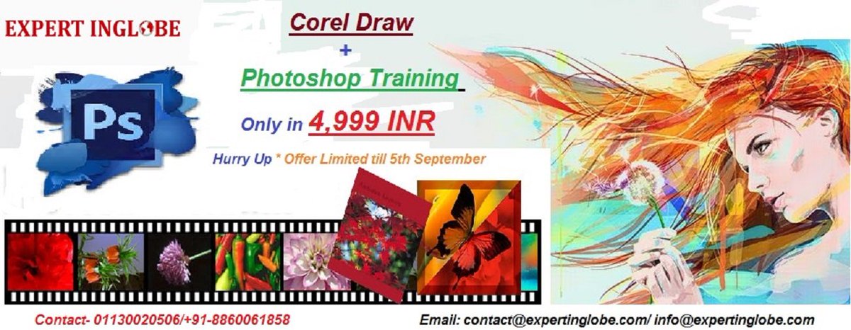 Expert_InGlobe's tweet photo. Get #Photoshop+ #CorelDraw Training Only in 4,999 INR by #ExpertInGlobe
Visit: https://t.co/UhxC49fdLi https://t.co/OkK5bRh8av