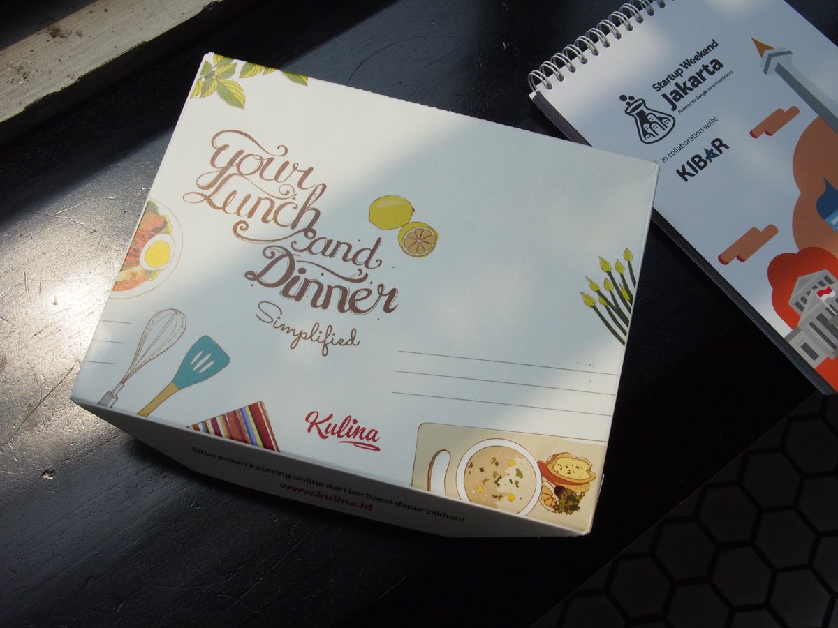 Thanks <a href="/kulinaID/">Kulina</a> untuk asupan nutrisi dan bahan bakar energi di Startup Weekend Jakarta 2016! #swjkt #startupweekend