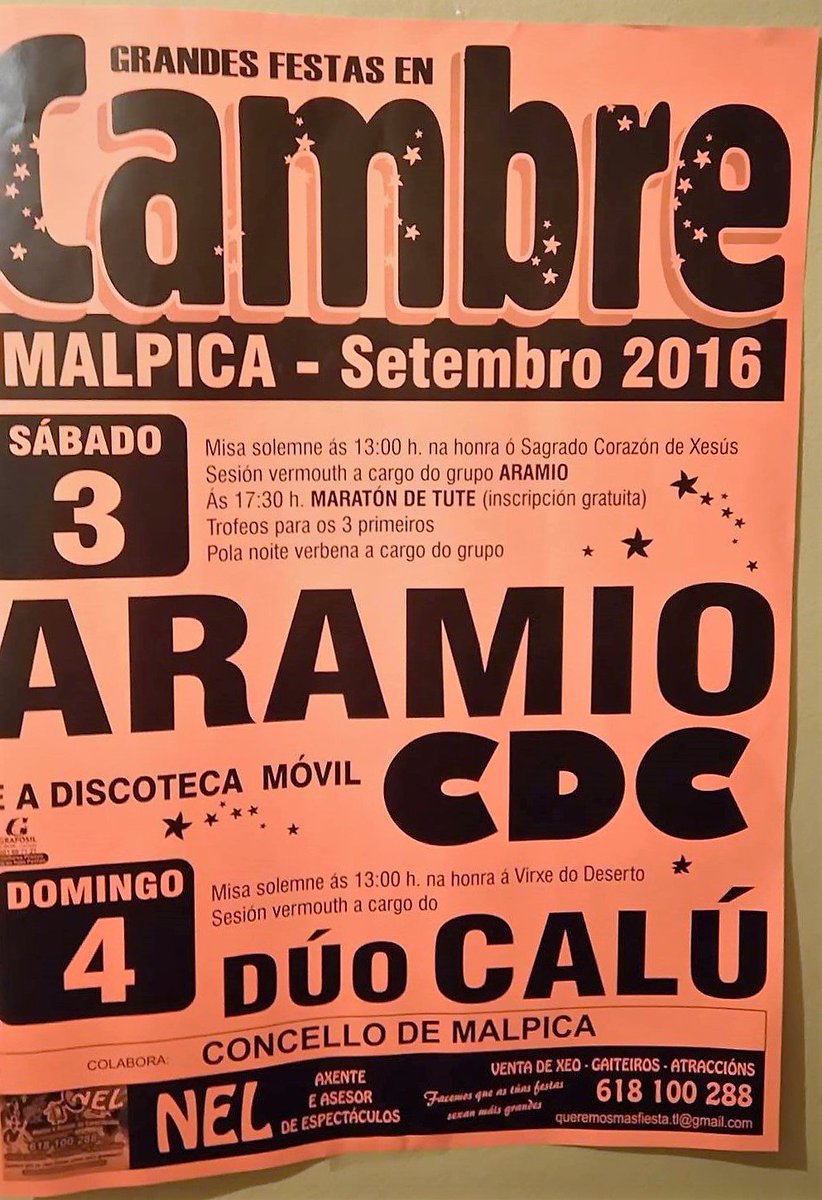 Bo día, #Cambre! Boas #festas!!!