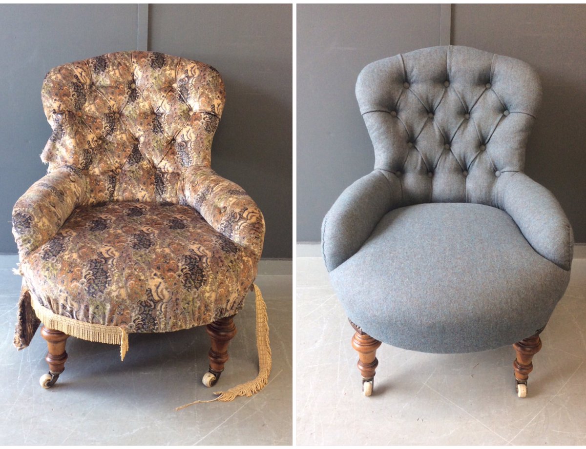 VintiqueChairs's tweet photo. #rare #Victorian #ironback #chair #restored #reupholstered using a blue/green #wool from @camira 👏🏻⛏✂️🔨 https://t.co/j66lxoqFov